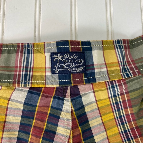Polo Ralph Lauren Swim Shorts Boys L‎ 16/18 Plaid - Picture 9 of 12